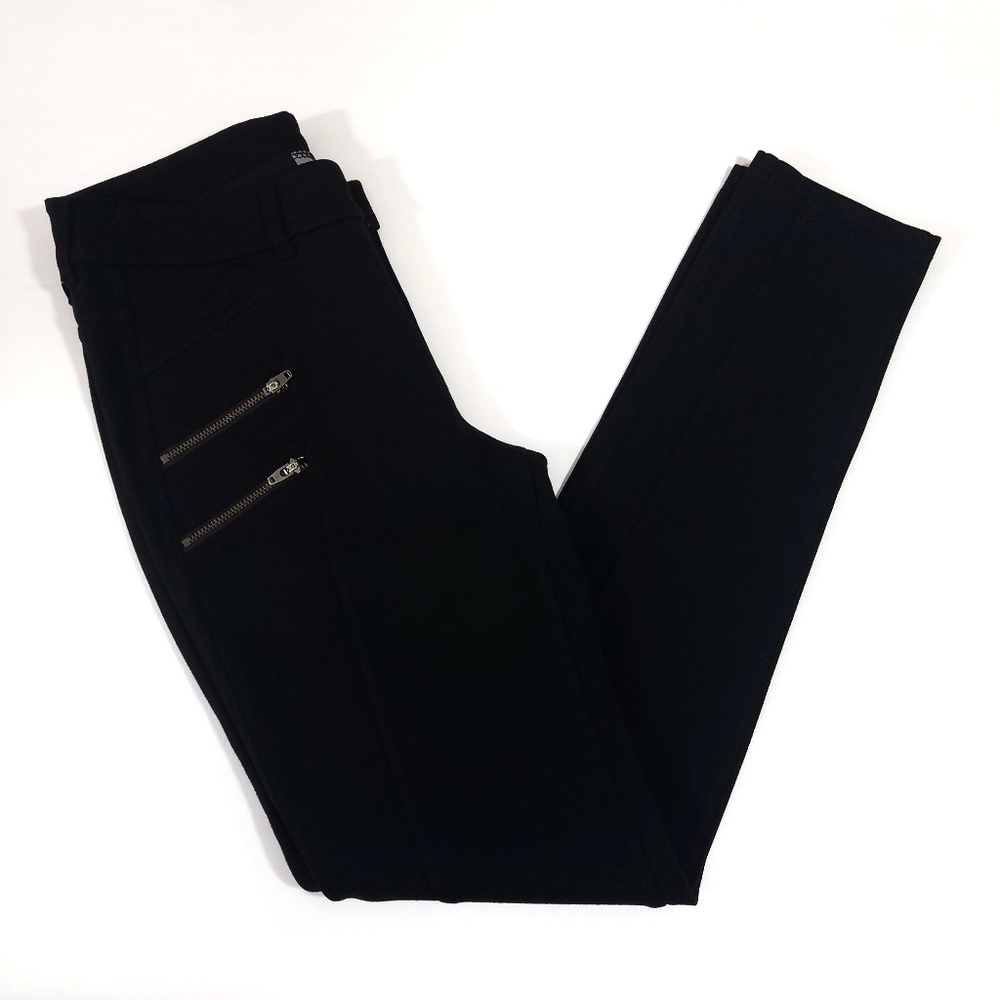 Athleta Ponte Twill Moto Pants Black Size 4 Skinny